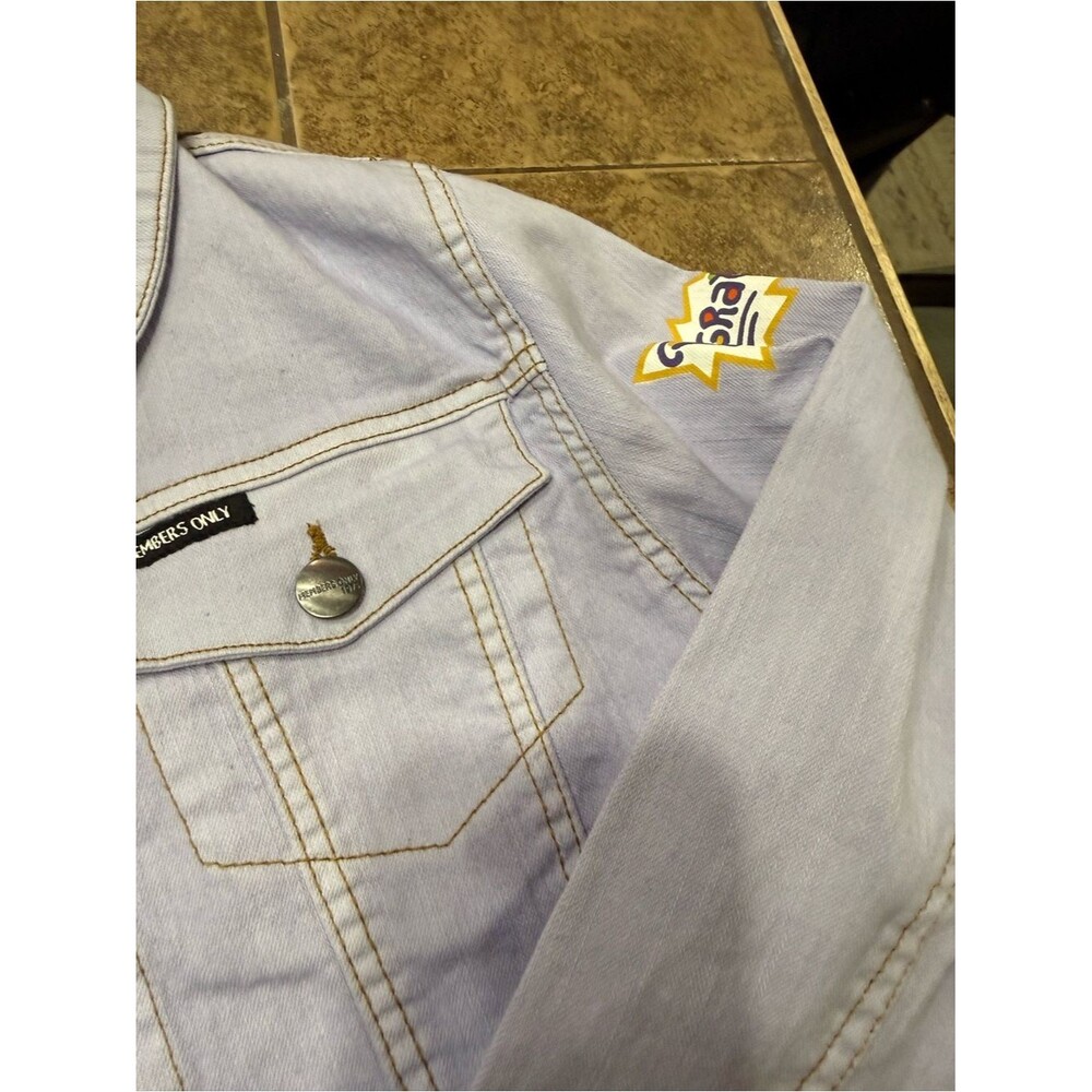 Members Only x Nickelodeon Rugrats Cropped Denim Jacket Women’s M Y2K - Picture 10 of 11